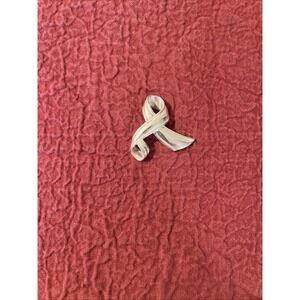 925 Sterling Silver Vintage Shube Ribbon Slide Pendant